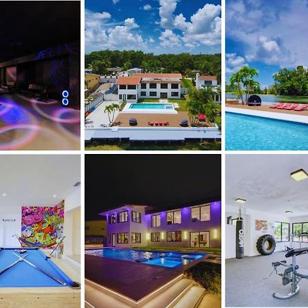 Luxe Waterfront Mansion W Private Nightclub, Cinema, Game Room, Gym & Pool Miami Dış mekan fotoğraf