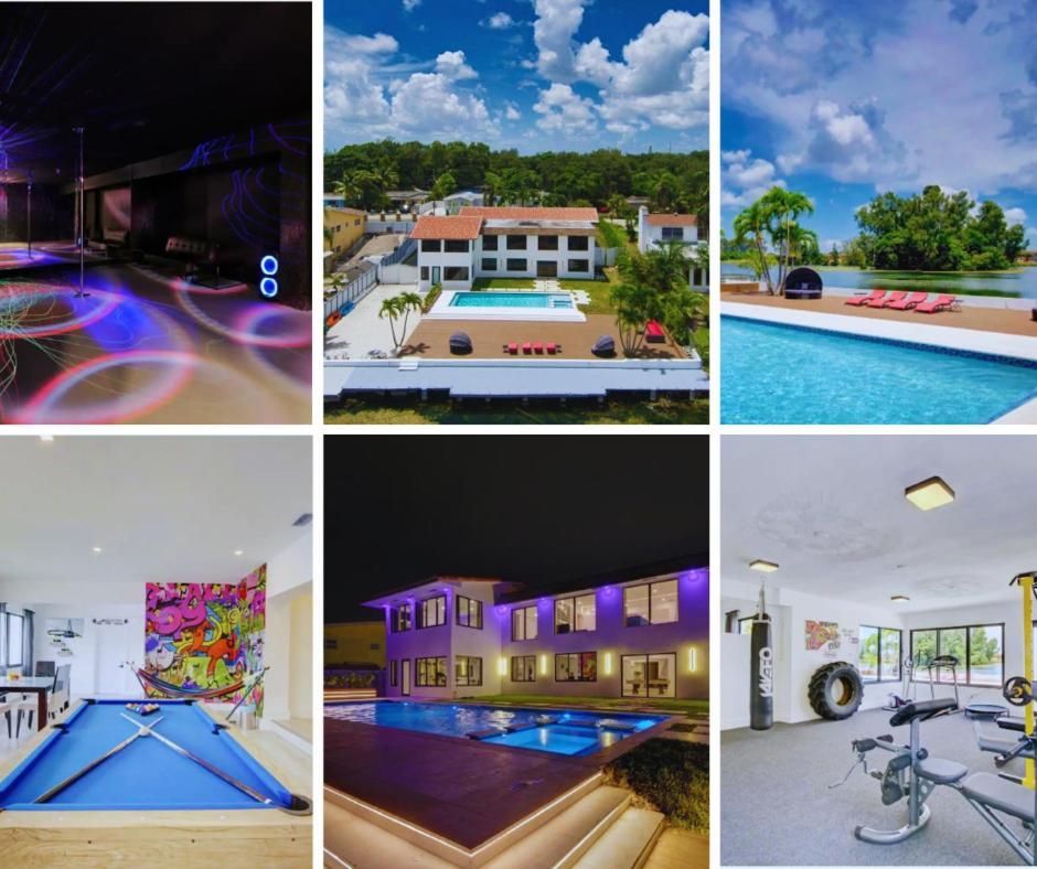 Luxe Waterfront Mansion W Private Nightclub, Cinema, Game Room, Gym & Pool Miami Dış mekan fotoğraf